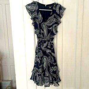 Navy Blue Paisley Tommy Hilfiger Dress